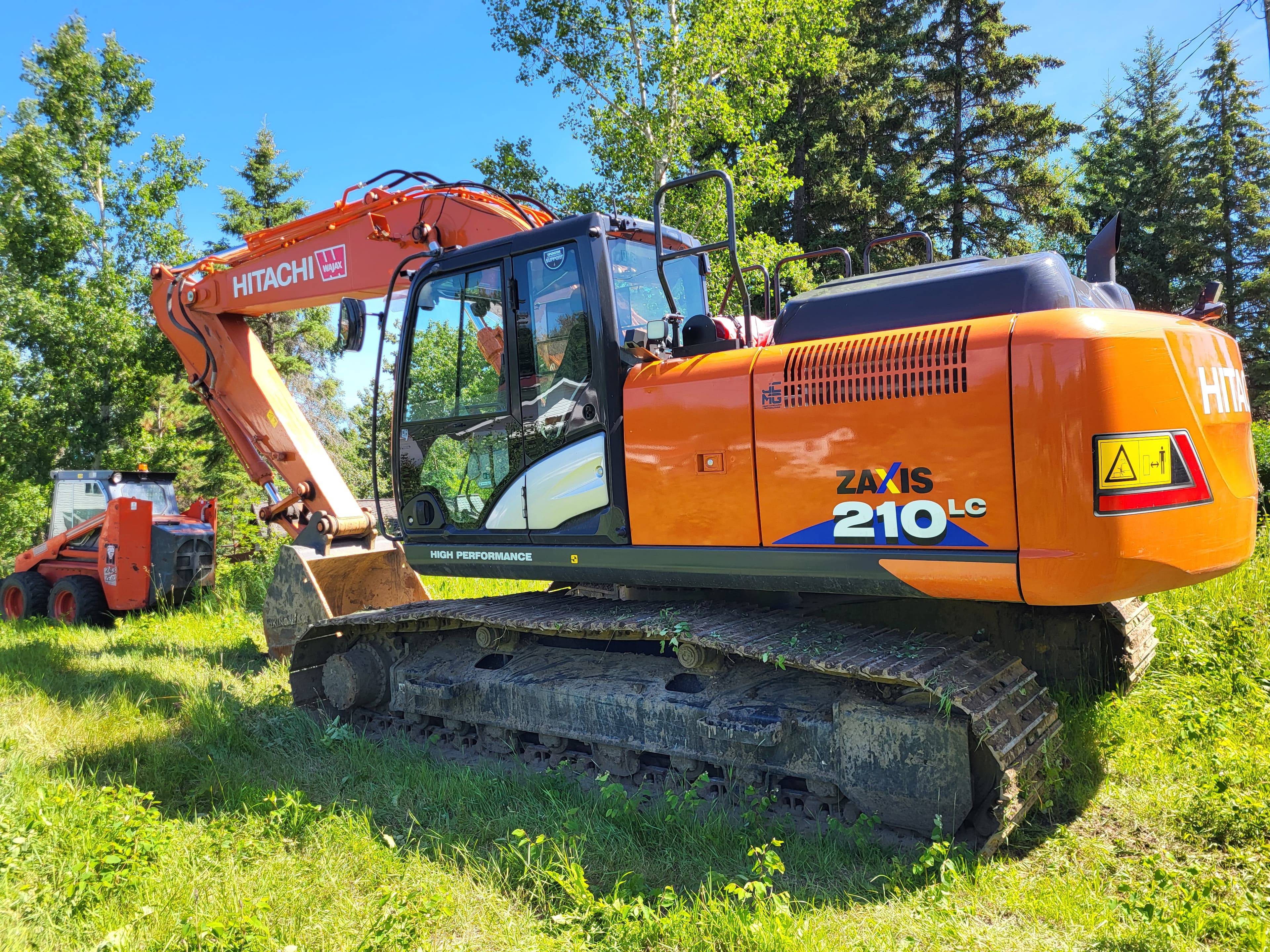 Hitachi excavator on site